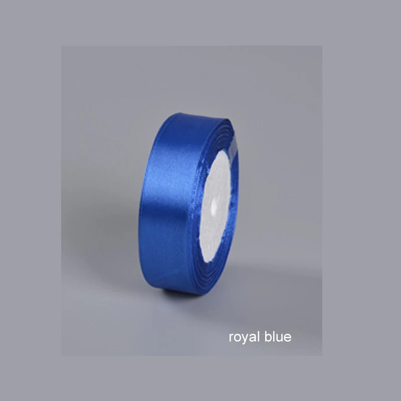 royal blue 25 ярдов 25 мм ширина Свадебная вечеринка Декор атласная лента Рождество год упаковка материал вечерние украшения для дома подарочная упаковка - Цвет: royal blue
