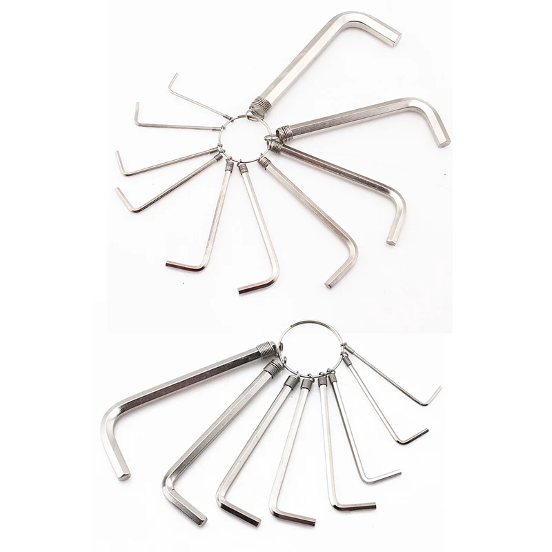 Новый 8/10 шт внутренний шестигранный гаечный ключ Метрическая комбинация 1 5 мм-10