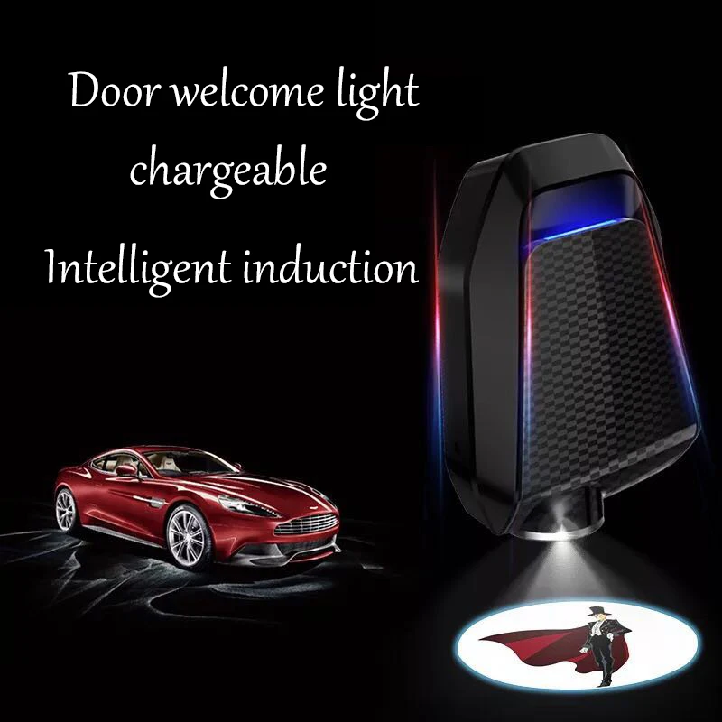 2PCS New Arrival M2 Wireless Car Door Welcome Light LED Projector Logo Light For Car Accessories Model Charging Mode Universal