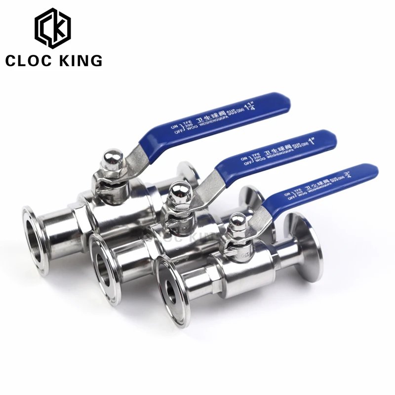 Гигиенический шаровой клапан из нержавеющей стали 3/4 дюйма 1 дюйм 1/2 2 304 тройной