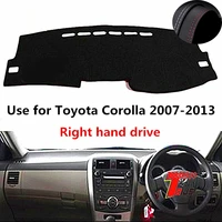 taijs factory leather car dashboard mat dust resistant hot selling for toyota corolla 2007 2013 right hand drive