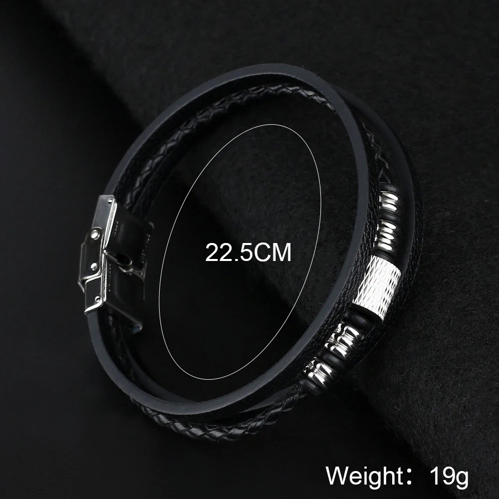 2021 модные очаровательные ювелирные изделия браслет из кожи и нержавеющей стали