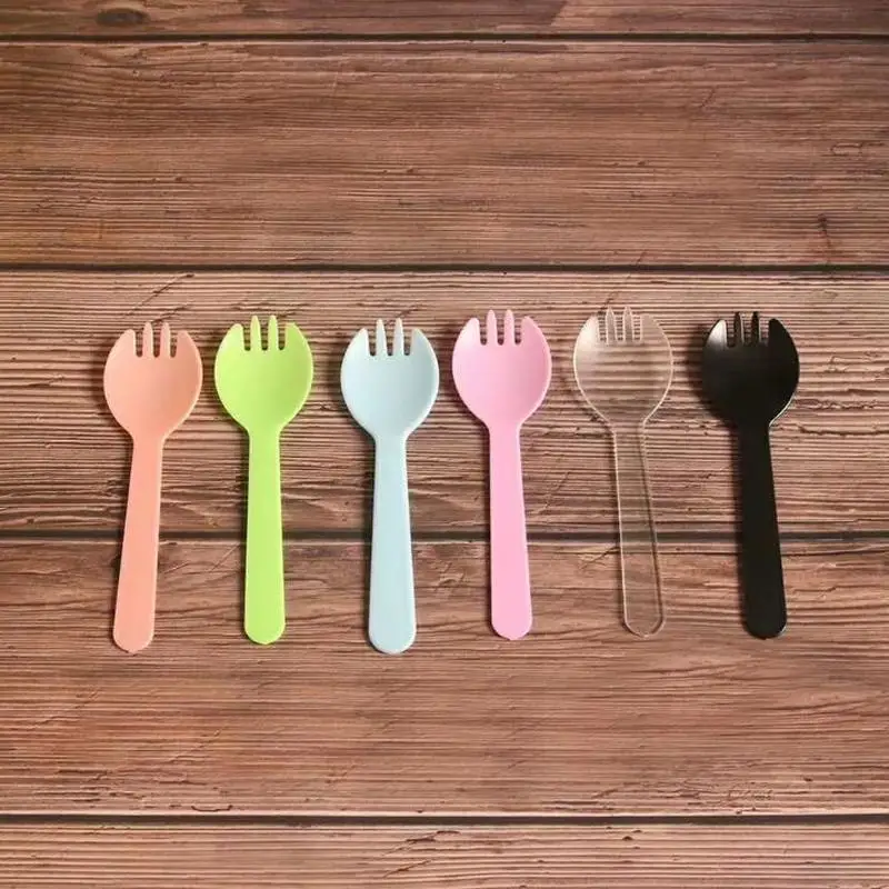 Ложка Вилка и вилка одноразовые 11/14 см 100 шт.|Одноразовые ложки| |