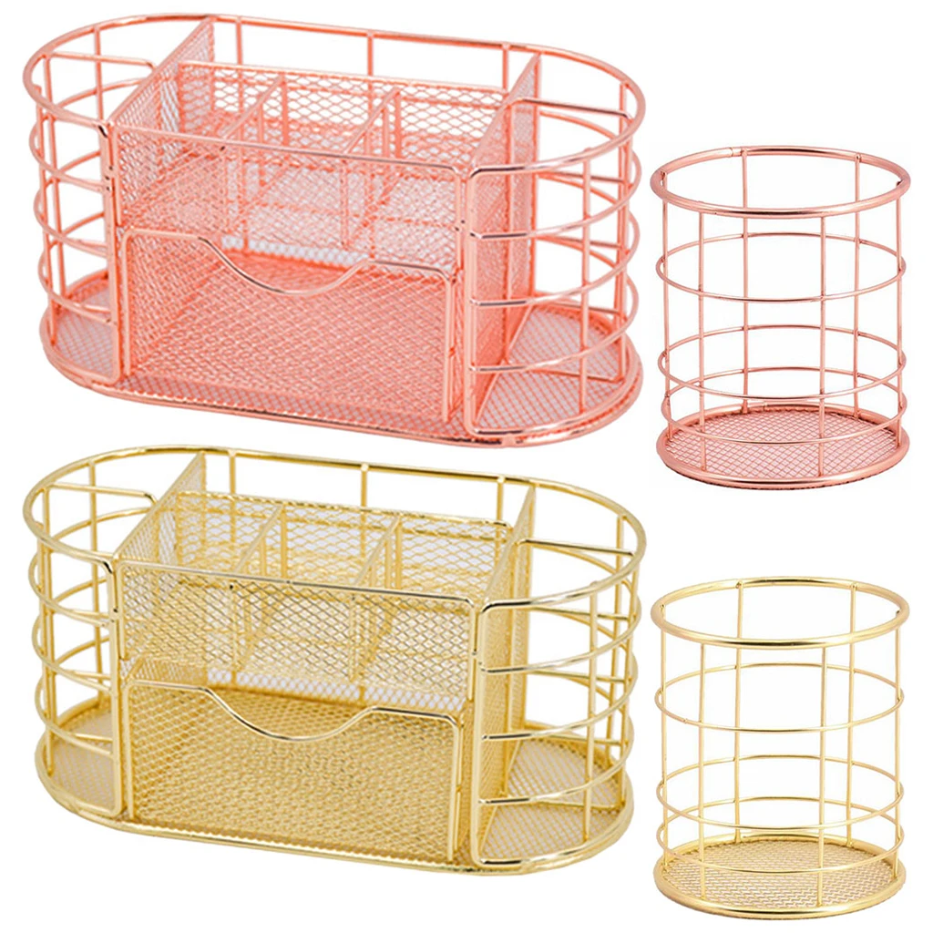

Metal Mesh Desk Organizer Desktop Office Organizer Desk Drawer Storage Holder Desktop Pencil Pen Box Stationery Supplies