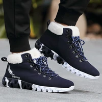 brand men winter boots cow suede warm snow boots work casual hiking shoes outdoor waterproof non slip ankle boots men shoes