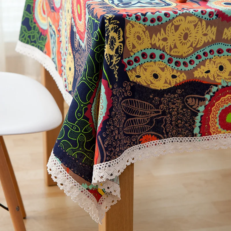 В китайском стиле в этническом хлопковая и льняная скатерть для ресторана Бар