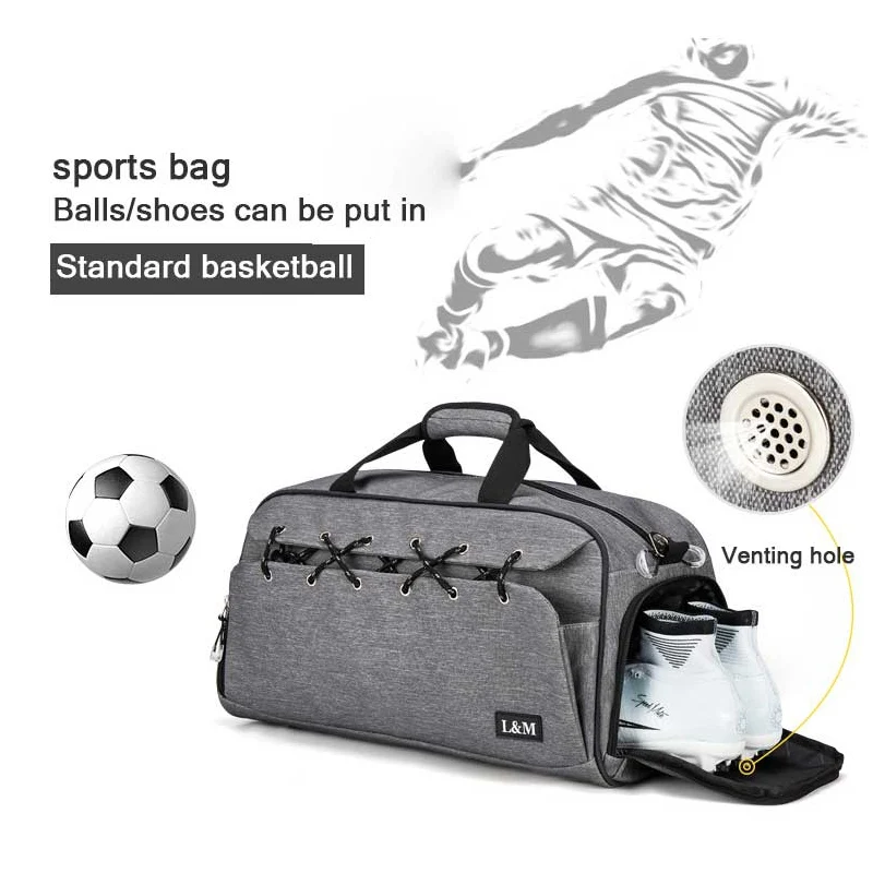 Brand Sports Gym Bag Men Women Portable Racket Dry Wet Separation Waterproof Swimming Travel Fitness Yoga | Спорт и развлечения