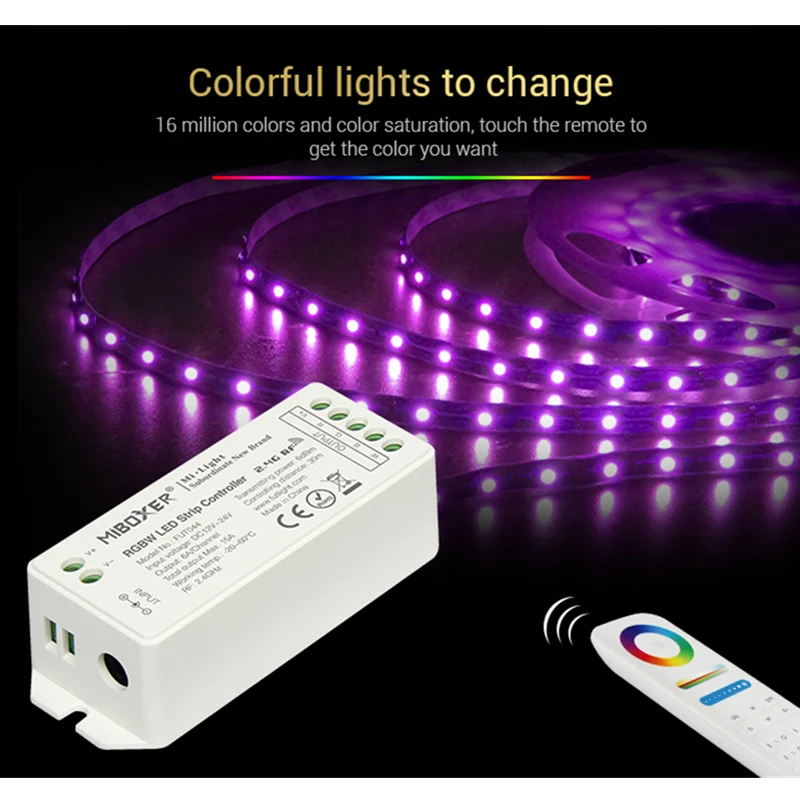 Miboxer New FUT045 RF DC12 24V RGB + CCT LED Strip Control ler Smart System 2 4 GHZ Wireless Remote/APP control|Контролеры RGB| |