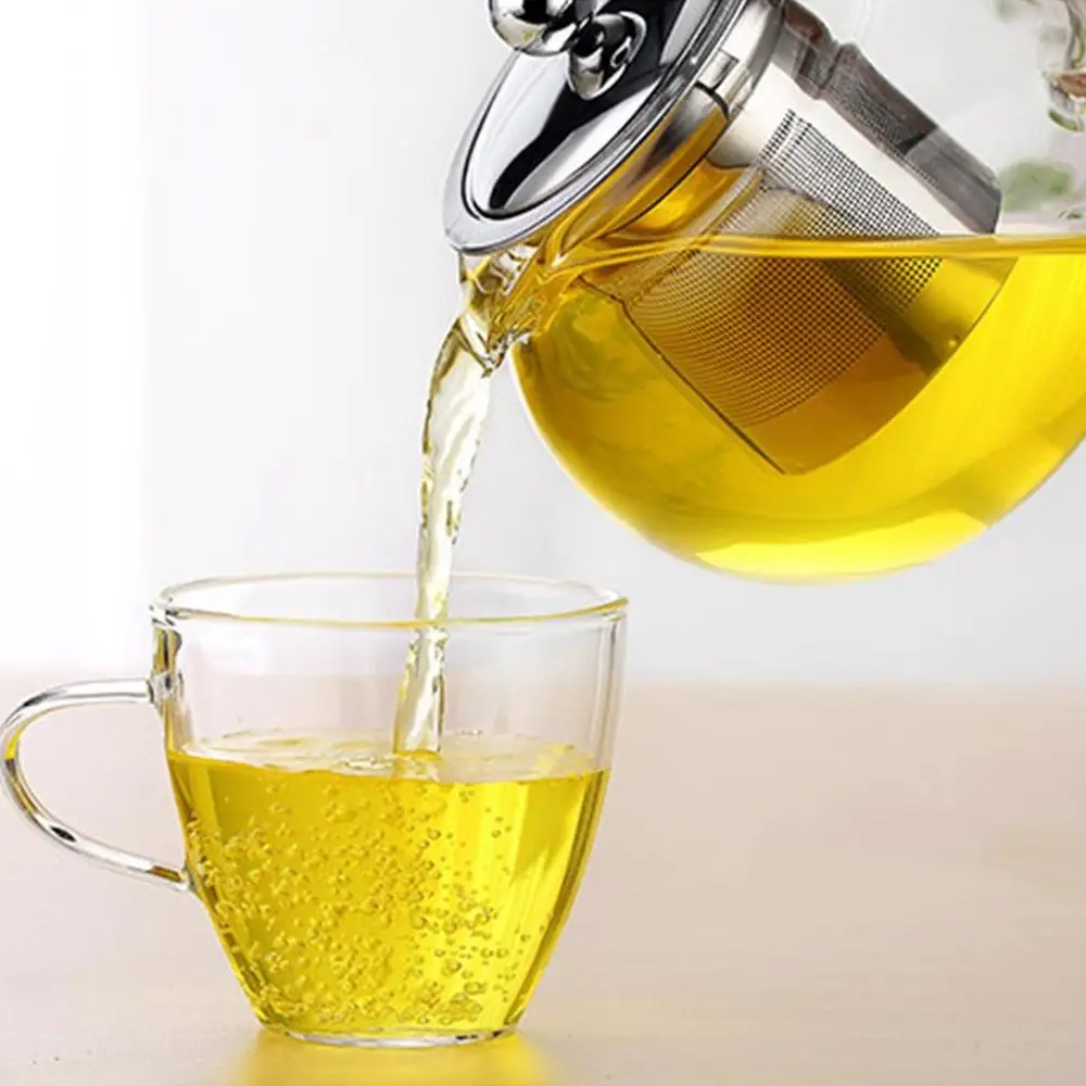

Kung Fu Tea Set Resistance Clear Borosilicate Glass Teapot Elegant Glass Tea Cup Teapot with Stainless Steel Infuser Teaware