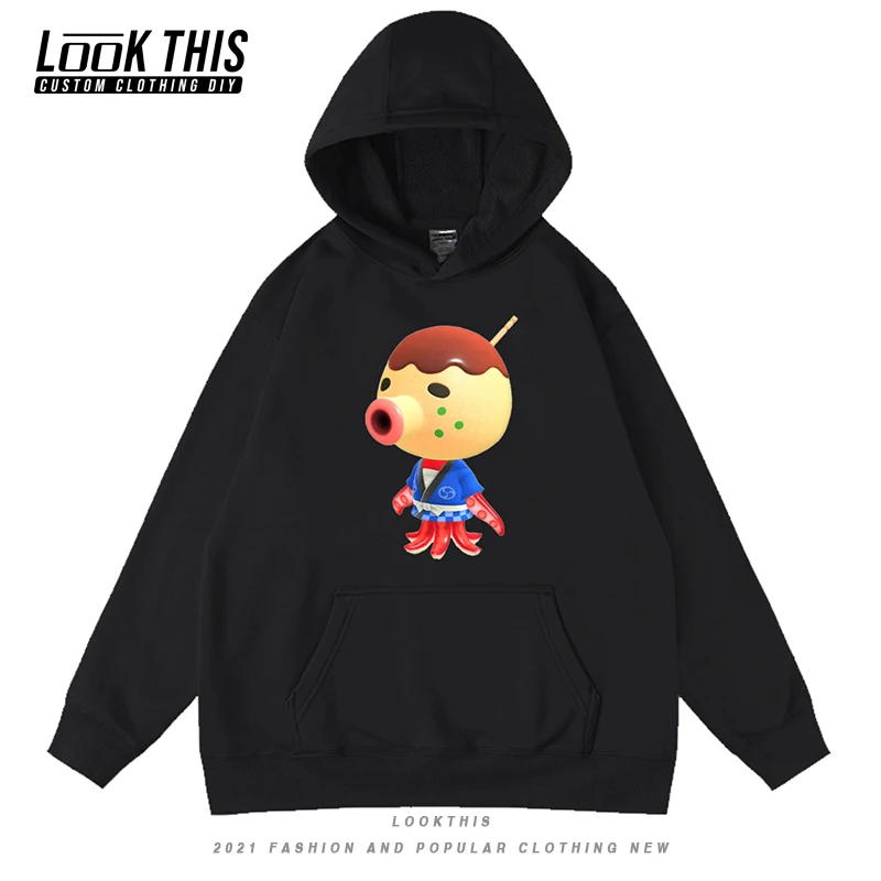 

Animal Crossing Autumn 2021 Print Men's Hoodies Anime Male Loose Oversized Sweatshirt Hoodey Tops Mens Boys Hoodies Streetwear