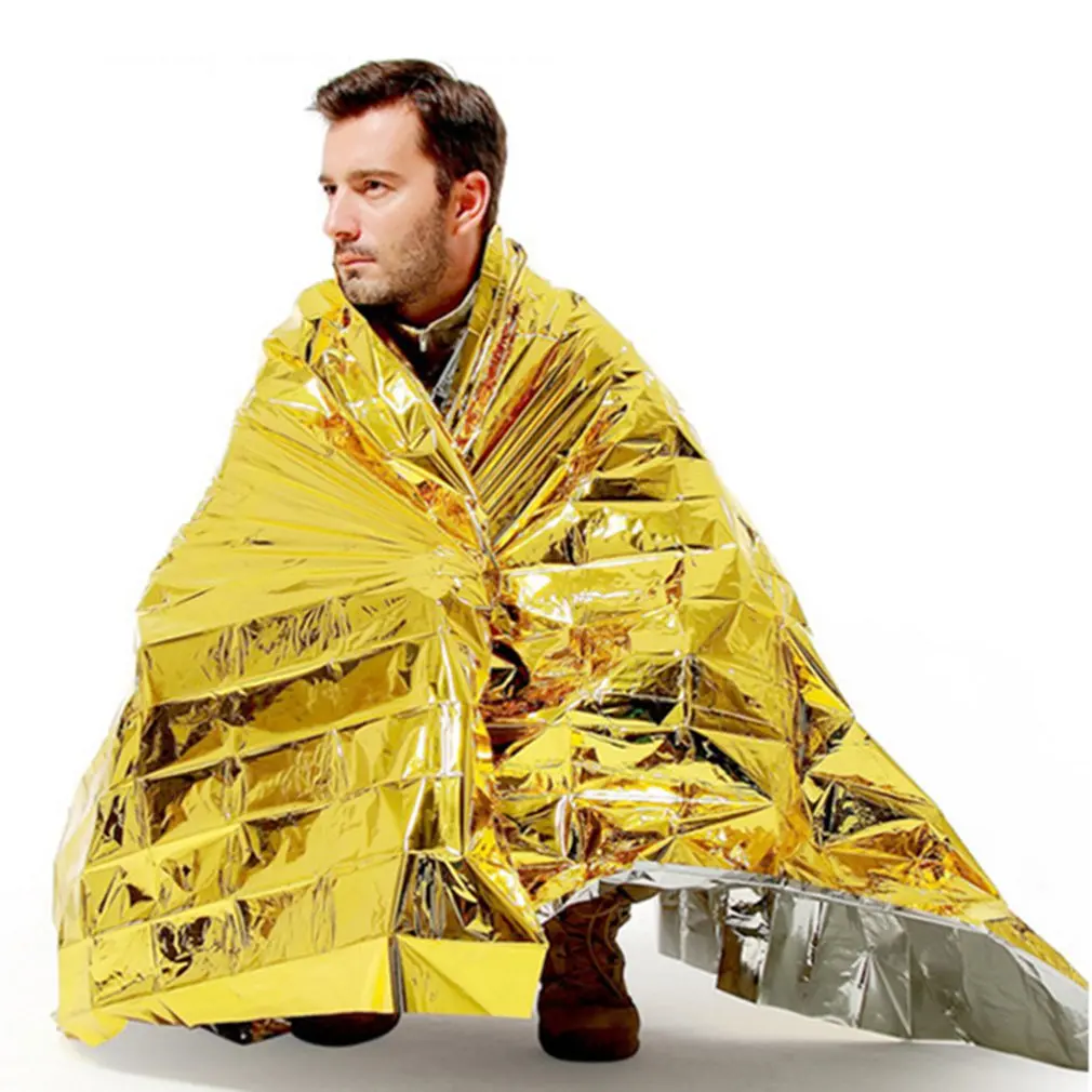 

Convenient Foldable Waterproof Emergency Survival Blanket Outdoor wild save blanket Sunscreen blanket durable Keep warm