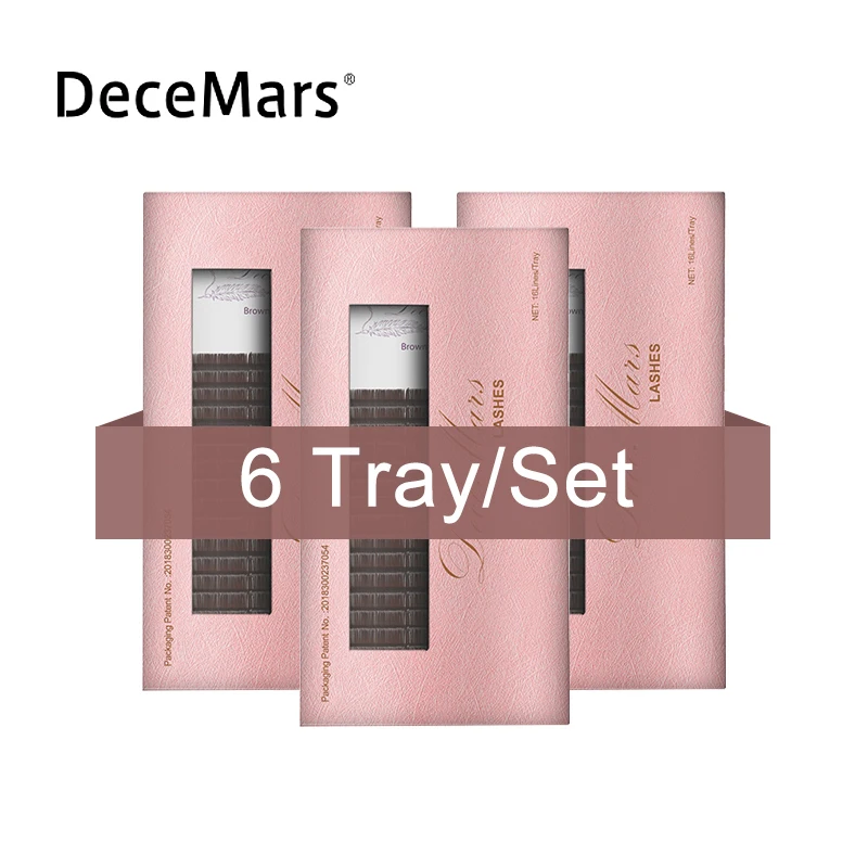6 пачек/партия накладные ресницы коричневого цвета | Красота и здоровье