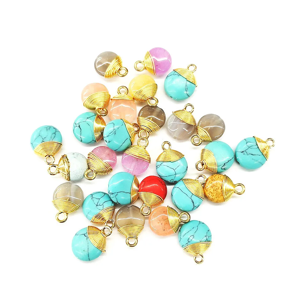 

Natural Stone Green Aventurine Drop Pendant 12x14mm Hand-wound Crystal Beads For Jewelry DIY Necklace Bracelet Earring Accessory