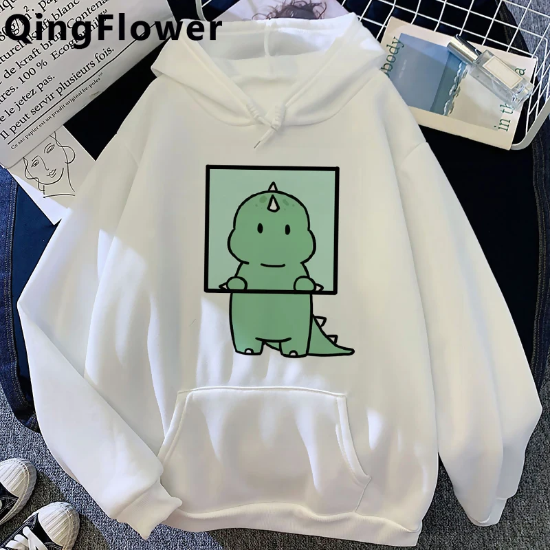 

Толстовка с капюшоном в виде динозавра женский y2k эстетическое 2021 женской одежды толстовка с проектом аниме
