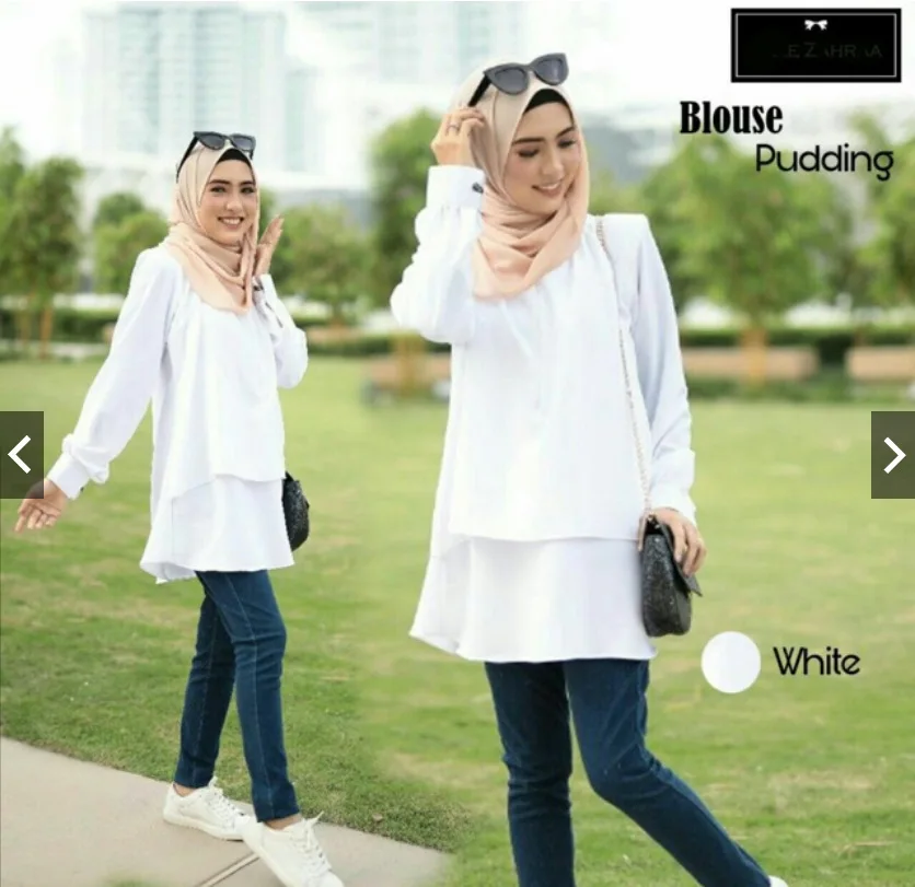 

WEPBEL Women Blouse Shirt Clothing Muslim Middle East Full Sleeve New Women's Top Solid Color