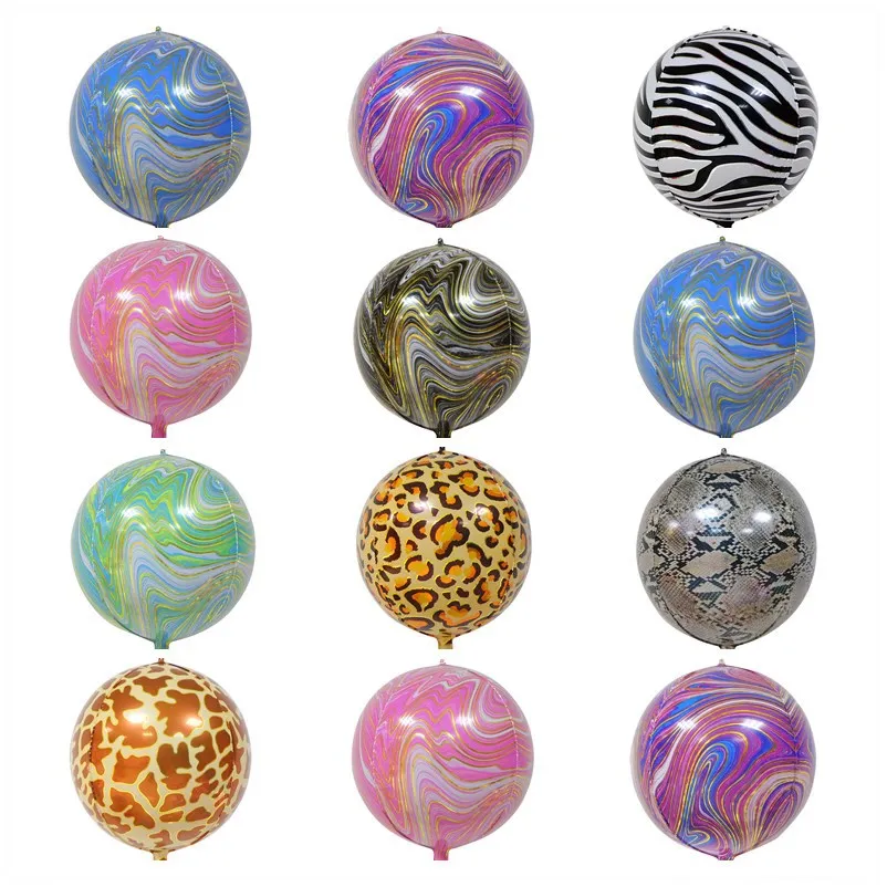 

20pcs New colors 22inch 4D foil marble pattern balloons birthday housewarming Christmas children's day layout decorations