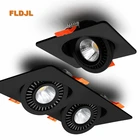 Светодиодный светильник с регулируемым уровнем яркости с одной и двойной головкой, светодиодный встраиваемый светильник с отверстиями для гостиной, спальни, кухни, потолочный светильник 110v220v