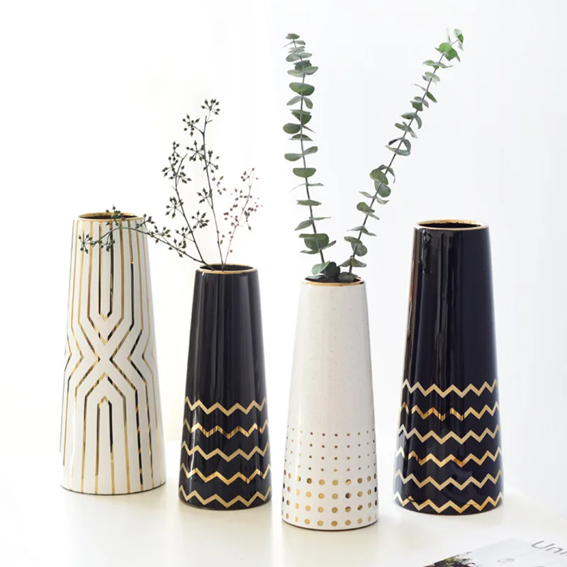 

Ceramics Tabletop Vase Europe Modern Minimalist Luxury Vase Decoration Creative Vase Home Living Room Floral Decoration Vase