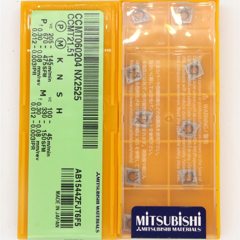 

Authentic mitsubishi metal ceramic blade CCMT060202 09 120404 NX2525 t304/04/08