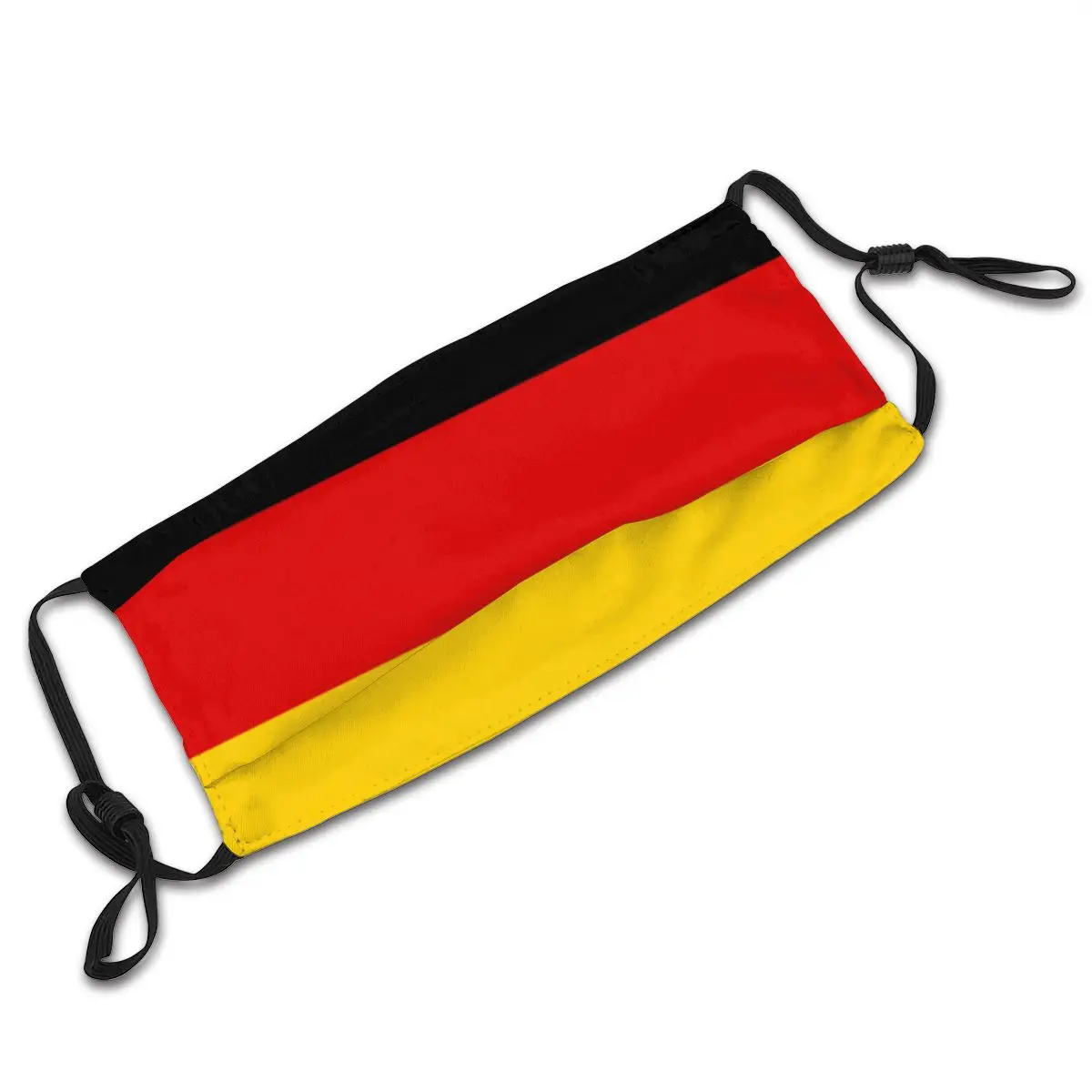 

Germany German Flag Unisex Non-Disposable Face Mask Anti Haze Dust Protection Cover Respirator Muffle Mask with Filters