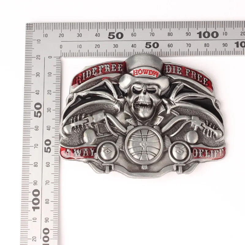 Череп Скелет Ремень Пряжка ремень DIY Аксессуары Западный ковбойский стиль