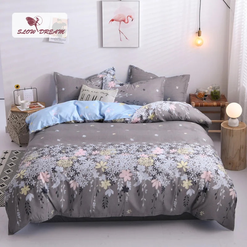 Модный комплект постельного белья в пасторальном стиле с цветочным рисунком