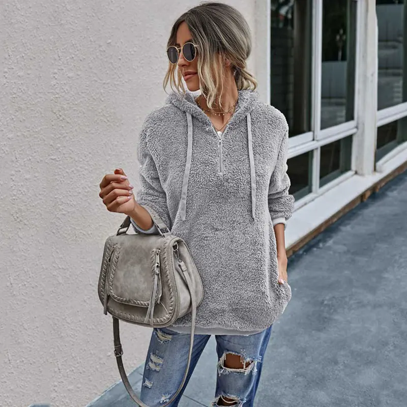 

2020 Autumn Tie Dye Sweatshirt Women Fleece Fluffy Hoodie Winter Hooded Sweatshirt Female Warm Teddy Hoodies For Women