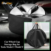 becar for tesla model 3 18 wheel hub cover oxford cloth waterproof storage case for model y 19 wheel cap carrying bag protctor