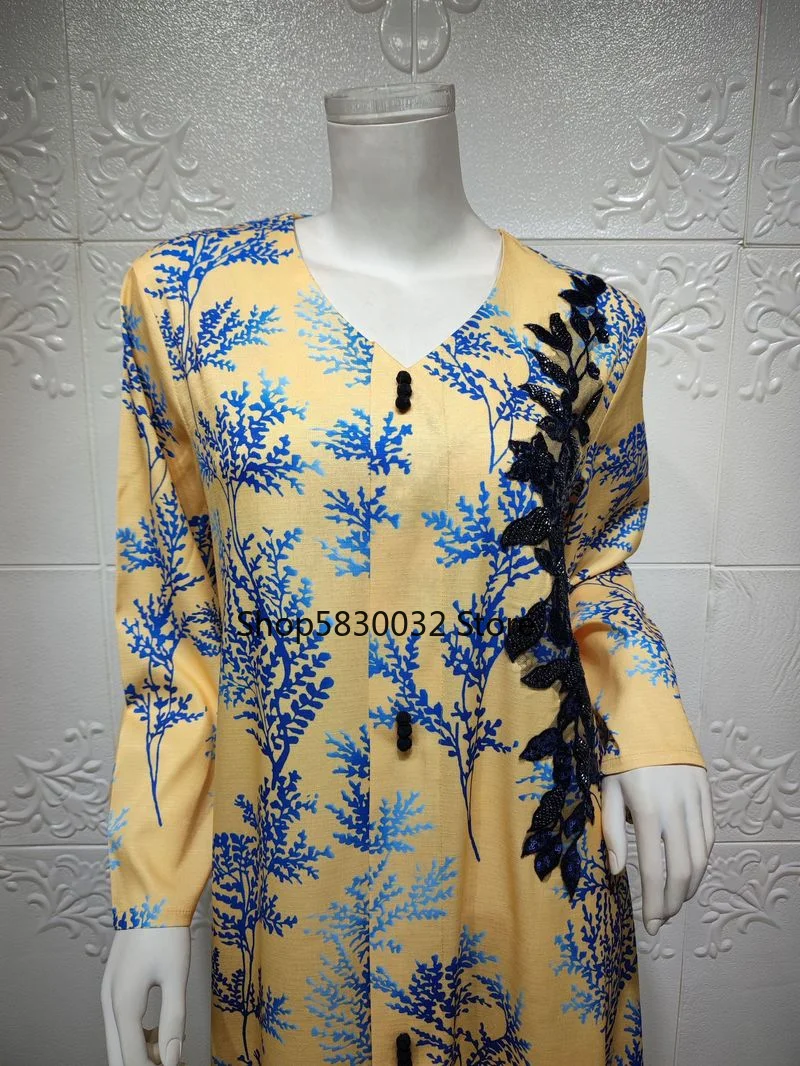 Abaya Dubai Turkey Kaftan Beaded Sequins Hijab Dress Islam Clothes African Maxi Dresses For Women Robe Longue Femme Musulman