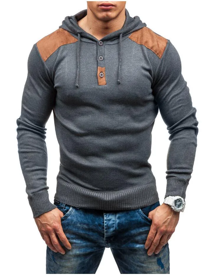 

Men Hoodie Patchwork Pullover Velvet Stitching Hoodie Men's Harajuku Fitness Jogging Daily Casual Jacket Hooded Sweatshirt