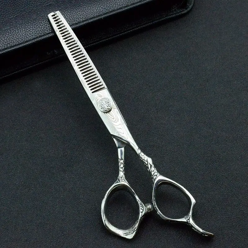 Парикмахерские ножницы для филировки 6 дюймов в дамасском стиле|hair staightener|hair razor