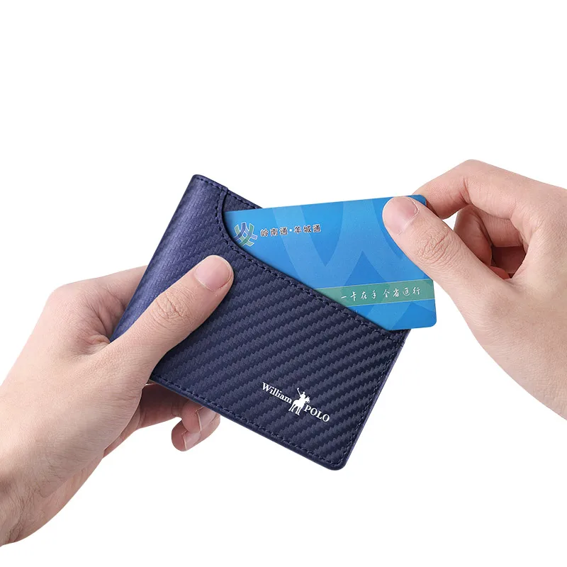 WILLIAMPOLO 2020New  Men's card bag leather leather ultra-thin driver's license holster mini bank card bag  pl195246