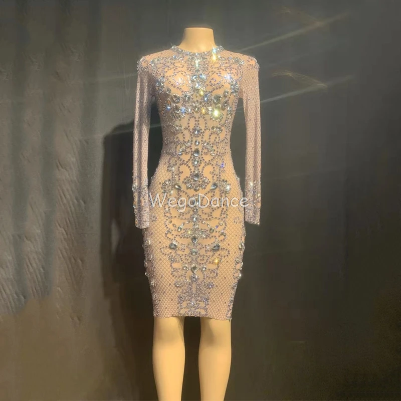 Новинка сексуальные женские прозрачные блестящие Серебристые вечерние сетчатые