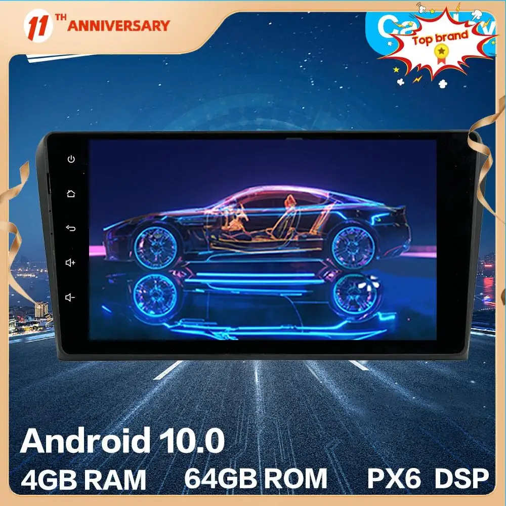 

Автомобильный мультимедийный плеер Aotsr, Android 10,0, 4 + 64 ГБ, GPS-навигация, HD мультимедийный Головной блок для Mazda 3 2010 - 2012 DSP Carplay