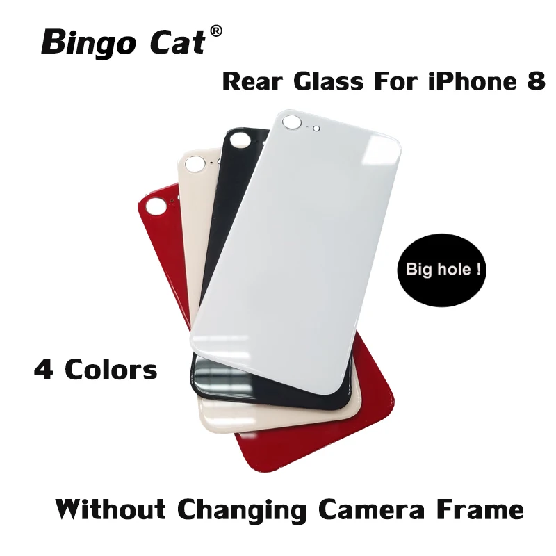 Легкая замена задней крышки стекла заднего корпуса для iphone 8 Plus 8 Корпус задней двери Монтаж корпуса Замена с большим отверстием