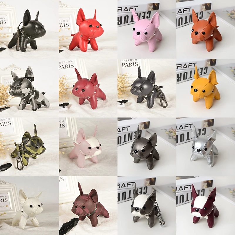 Мини-бульдог брелок из искусственной кожи щенок кукла висячий подвесной