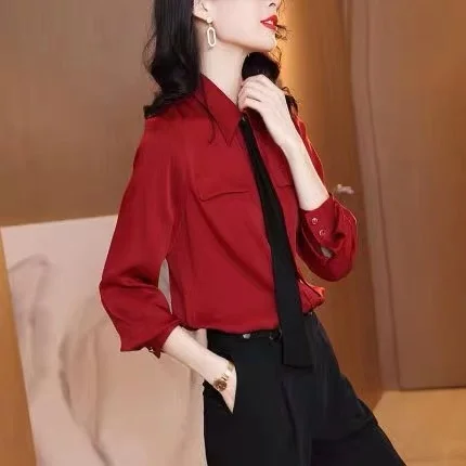 

Красная женская блузка, Женские топы и блузки, женские блузки, профессиональные рубашки, женская одежда