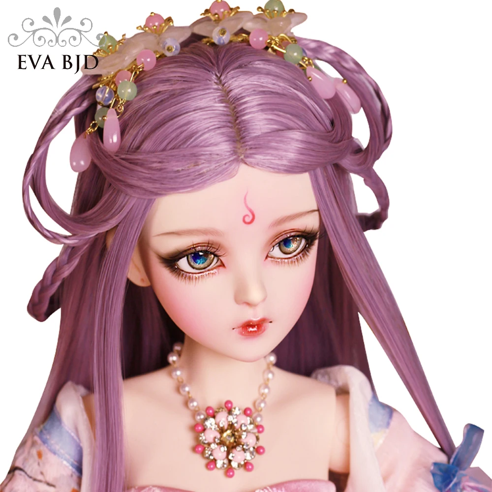EVA BJD 1/3 цветок фиолетовый красота ручной работы макияж 24 дюйма 60 см + стеклянные