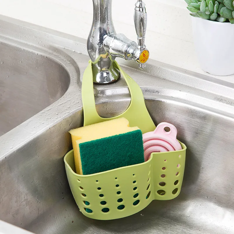 

Kitchen Sink Sponge Holder Sink Drain Drying Rack Plastic Suction Cup Dish Clothes holder for Scrubber Soap Storage Drain Rack