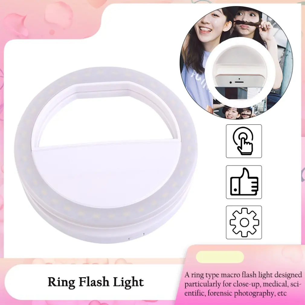 

Z28 Mobile phone Selfie Ring Flash lens beauty Fill Light Lamp Portable Clip for Photo Camera For Cell Phone Smartphone