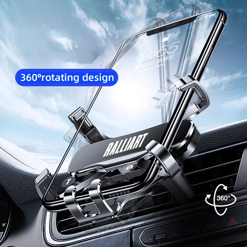 

Car Phone Holder For Mitsubishi RALLIART Auto Air Vent Mount Holder Smartphone Support Car Phone Stand Laser engraved logo
