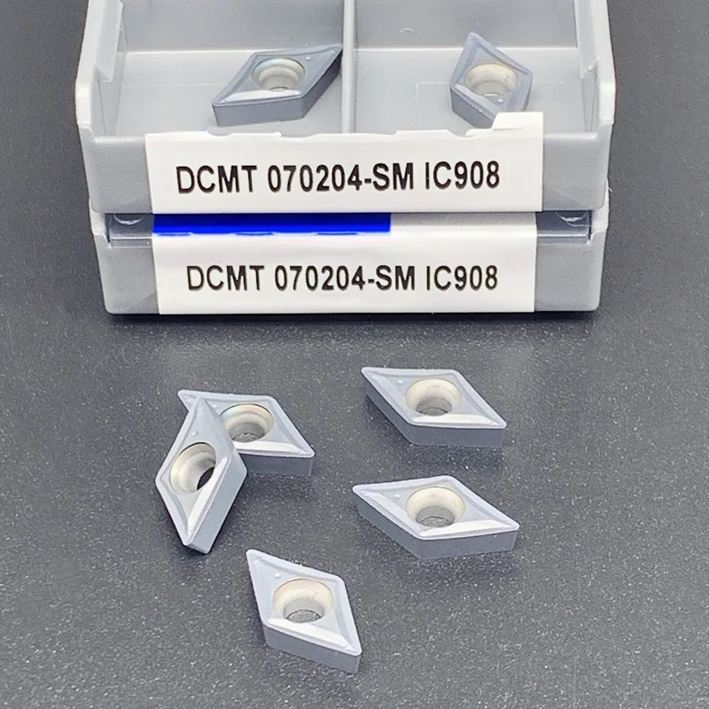 

Внешний токарный инструмент, токарный инструмент с ЧПУ, из карбида вольфрама, для обработки металла DCMT070204-SM IC907/IC908