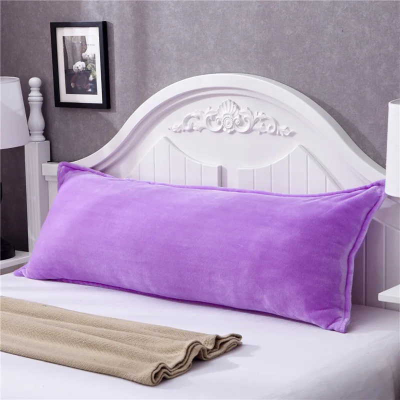 Зимняя длина фланелевая Теплая двойная однотонная флисовая подушка большого