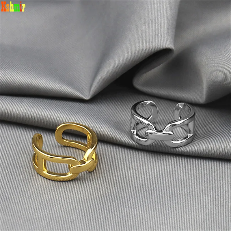 

Kshmir New gold ring knot temperament fashion women geometric ring trend Of Japan and South Korea accessories 2021