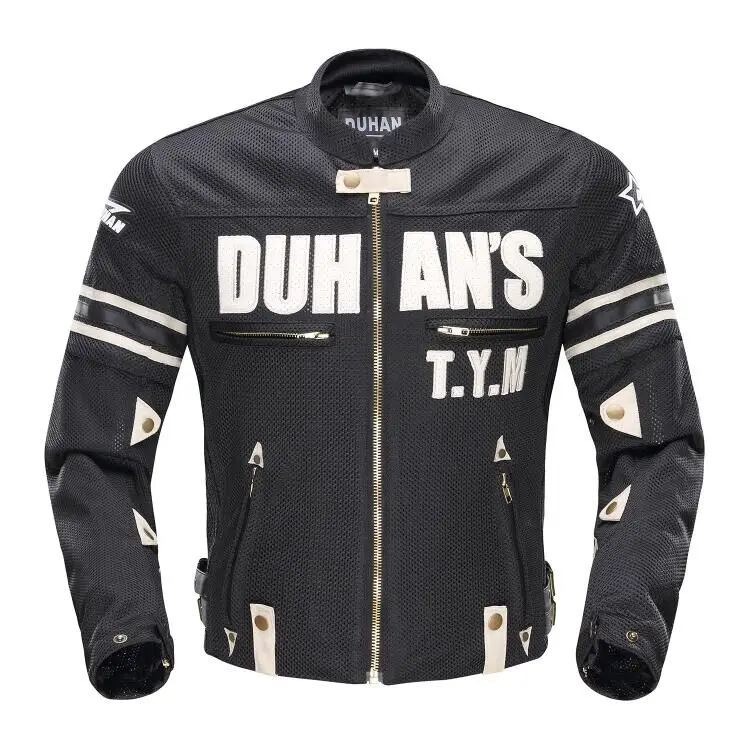 103 Black Jacket DUHAN, летняя мотоциклетная куртка, Мужская мотоциклетная куртка, Chaqueta, одежда для езды на мотоцикле, дышащая сетчатая куртка для прогулок, гонок, мотоциклетная куртка - Color: 103 Black Jacket