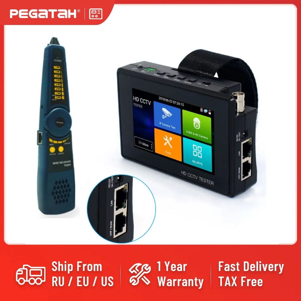 

IP CCTV Tester Mini monitor 4K H265 cctv 8mp AHD CVI TVI Ip video camera tester portable ahd monitor cftv testers