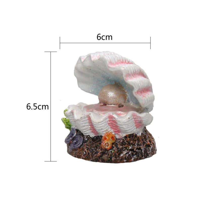 

Shell Pearl & Air Stone Aquarium Fish Tank Bubbler Shell Bubbling Ornament Decor
