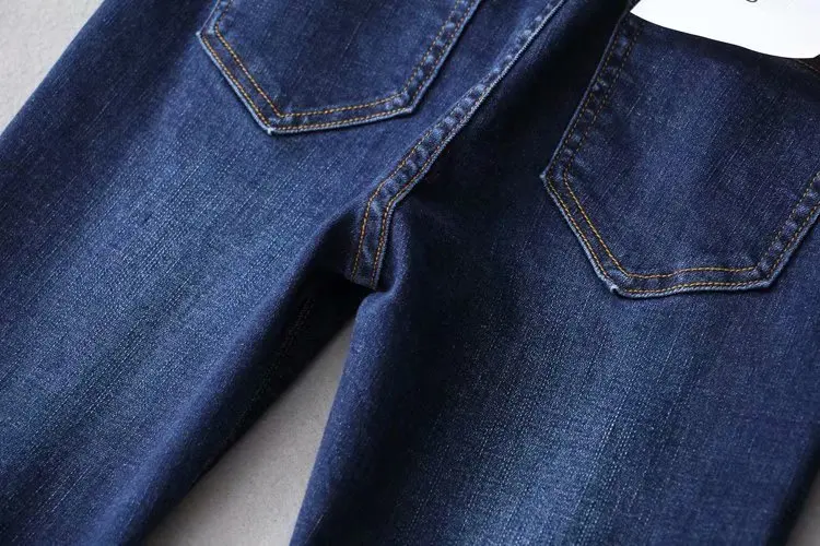 Женские джинсы-карандаш ZA голубые облегающие повседневные длинные брюки с