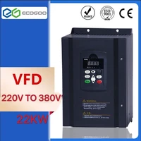 frequency converter vfd boost converter 22kw single phase 220v input and three phase 380v output motor speed controller