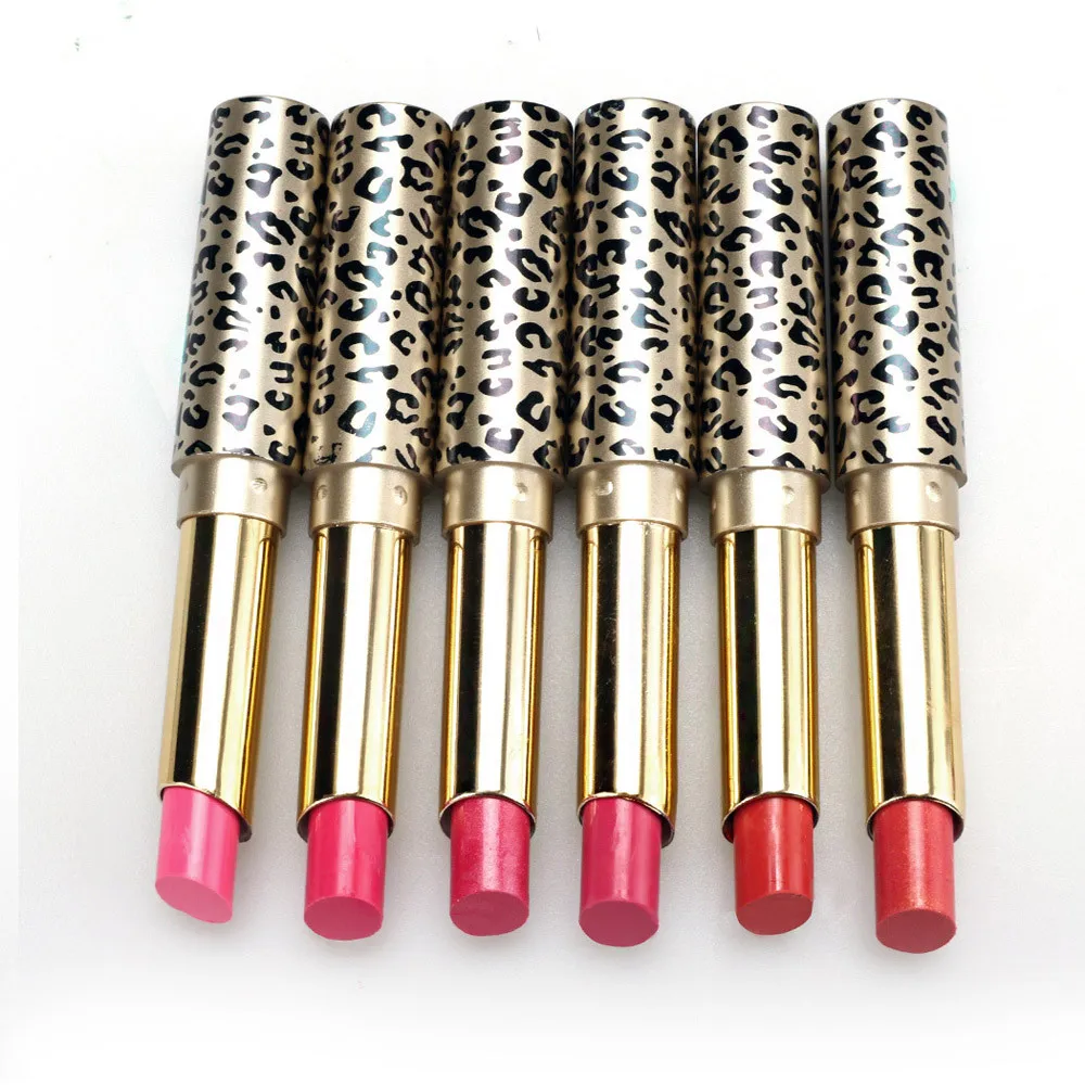 12 шт./лот Помады для губ пятна макияжа партия леопардовая Увлажняющая помада